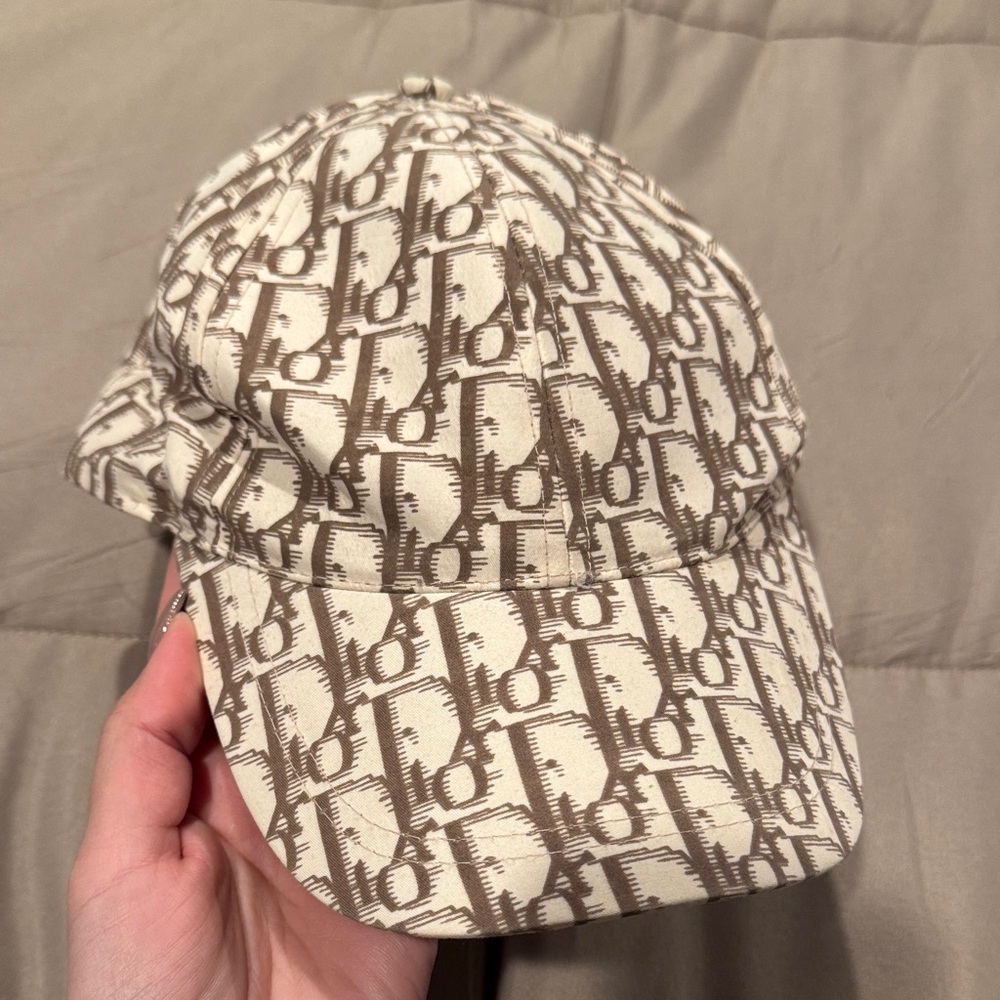 Dior Beige Monogram Baseball Cap - image 1